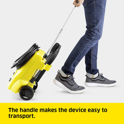 Kärcher K 3 Classic Home Pressure Washer, Pressure: max. 120 bar, Flow Rate: 380 l/h, Area: 25 m²/h, Water Filter, Weight: 4.2 kg, high-Pressure Hose and Gun, Dirt Blaster, Spray Lance, Home Kit